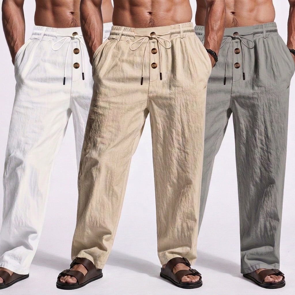 Summer Linen Essentials™ | Pantaloni in Lino da Uomo