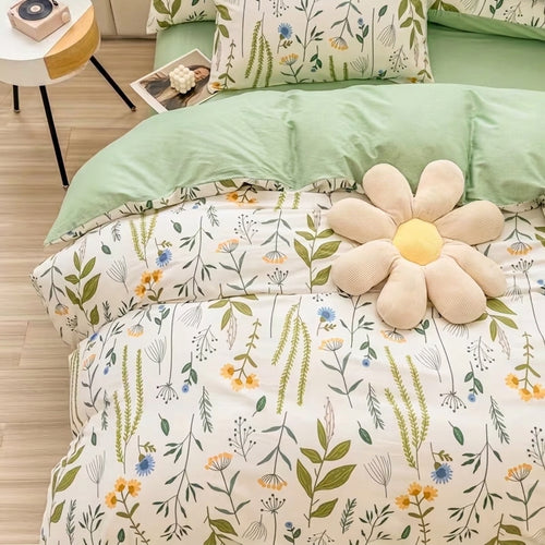 Completo Copripiumino Matrimoniale Botanica – 3 Pezzi in 100% Cotone