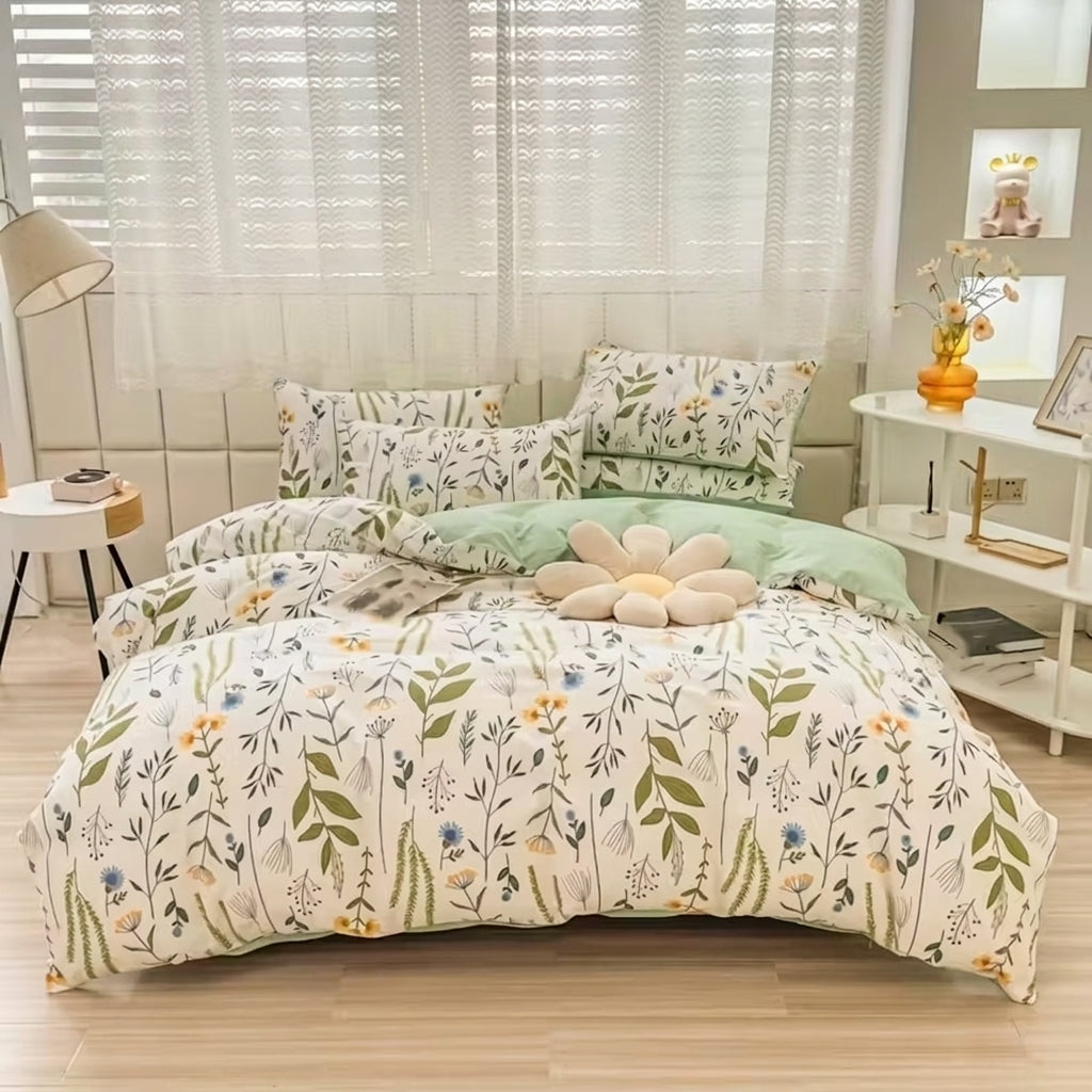 Completo Copripiumino Matrimoniale Botanica – 3 Pezzi in 100% Cotone