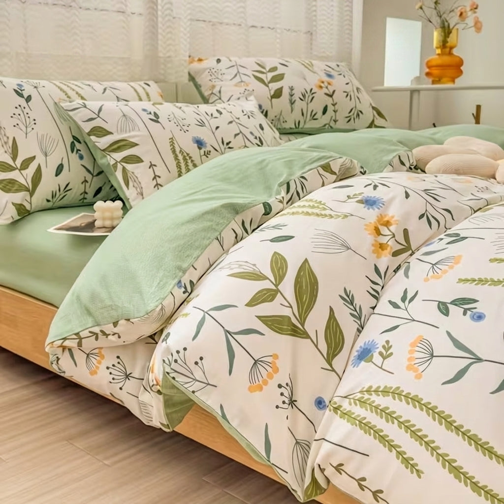 Completo Copripiumino Matrimoniale Botanica – 3 Pezzi in 100% Cotone