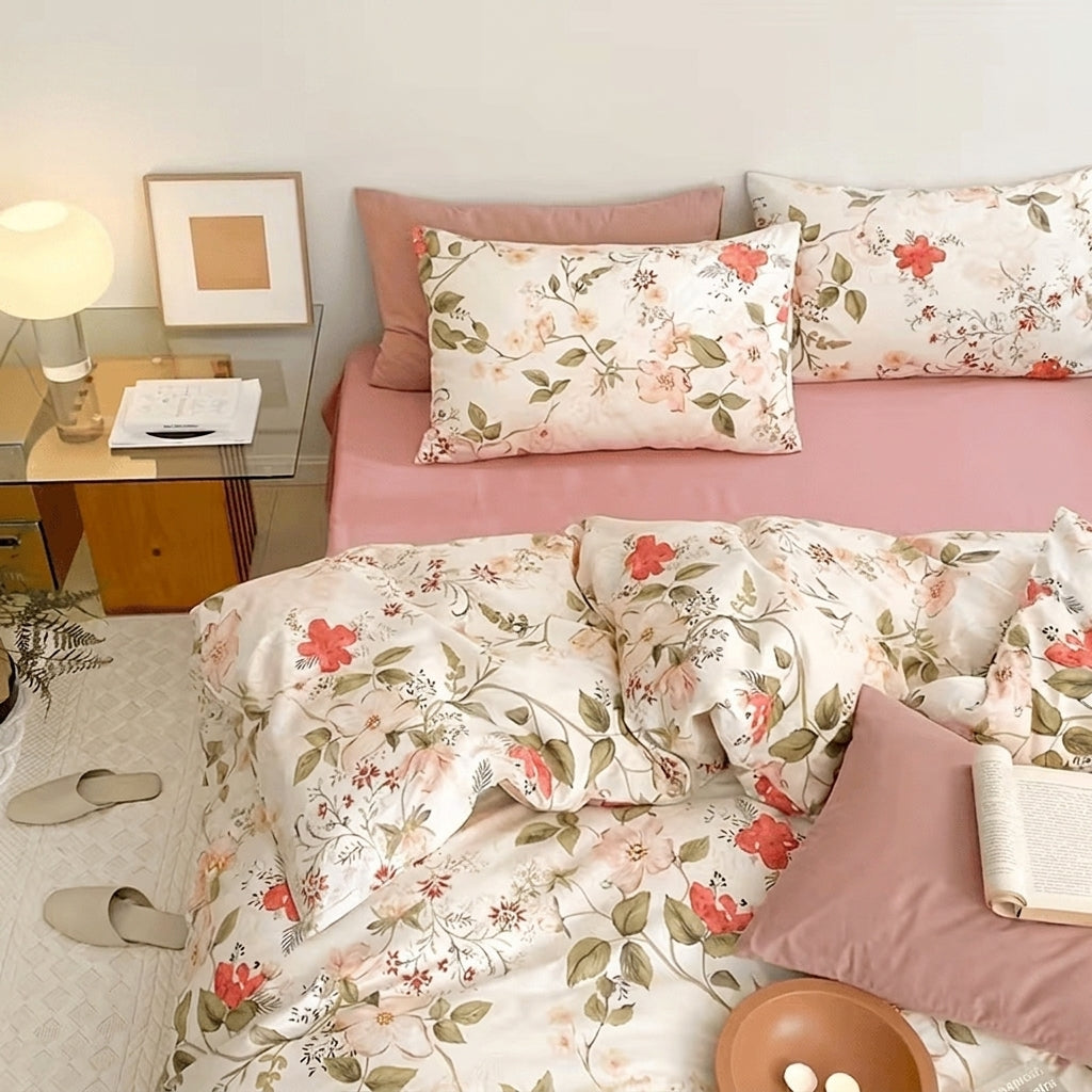 Completo Lenzuola 3D Tropicale – 4 Pezzi in 100% Cotone