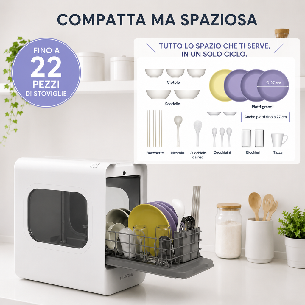 SmartWash 360™ | Lavastoviglie Compatta Senza Installazione
