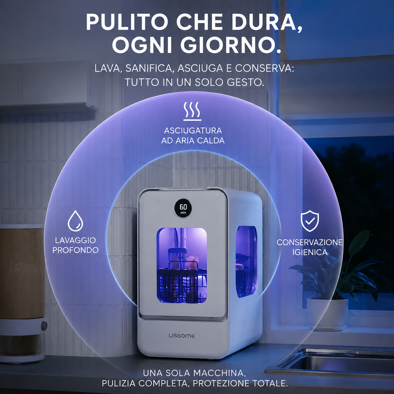 SmartWash 360™ | Lavastoviglie Compatta Senza Installazione