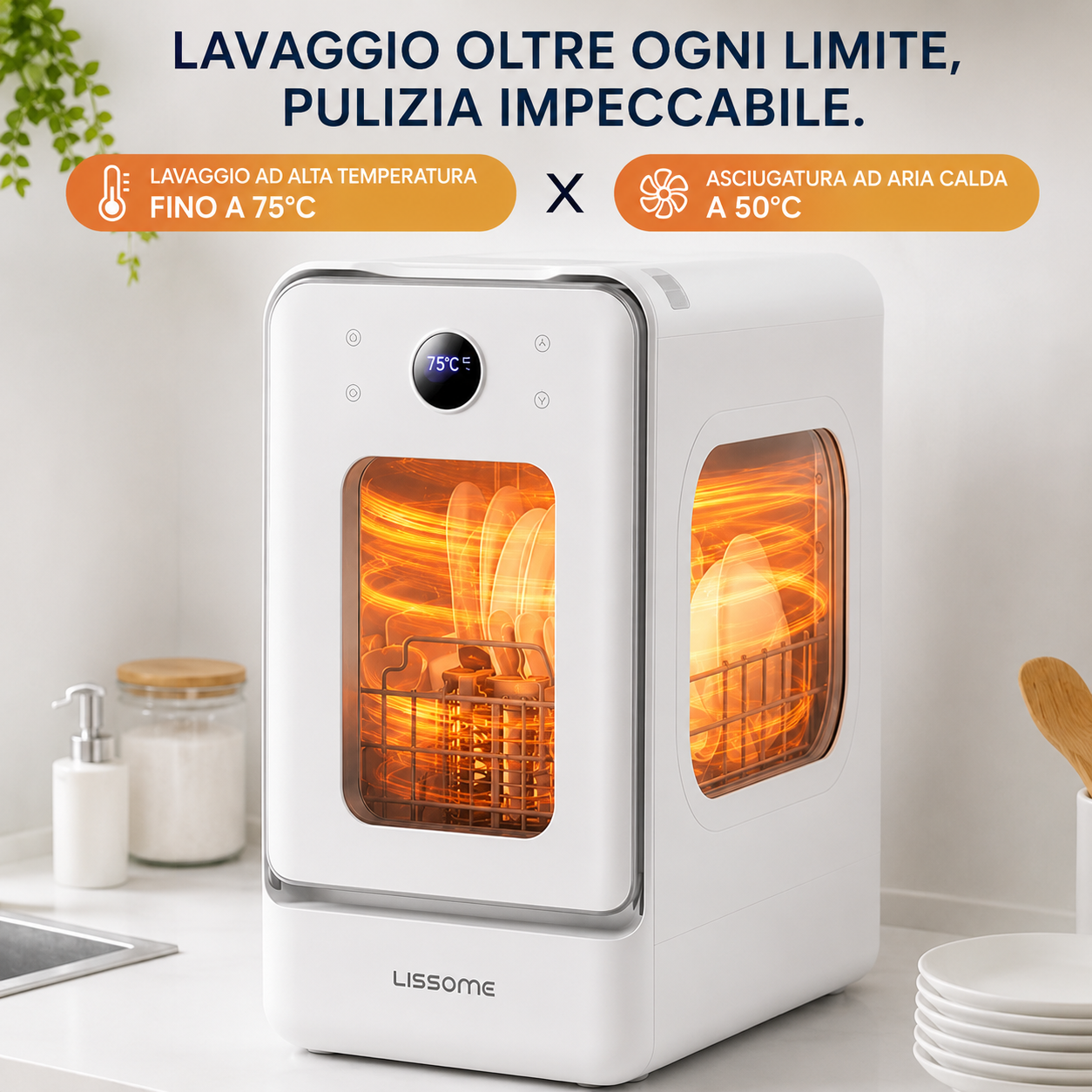 SmartWash 360™ | Lavastoviglie Compatta Senza Installazione